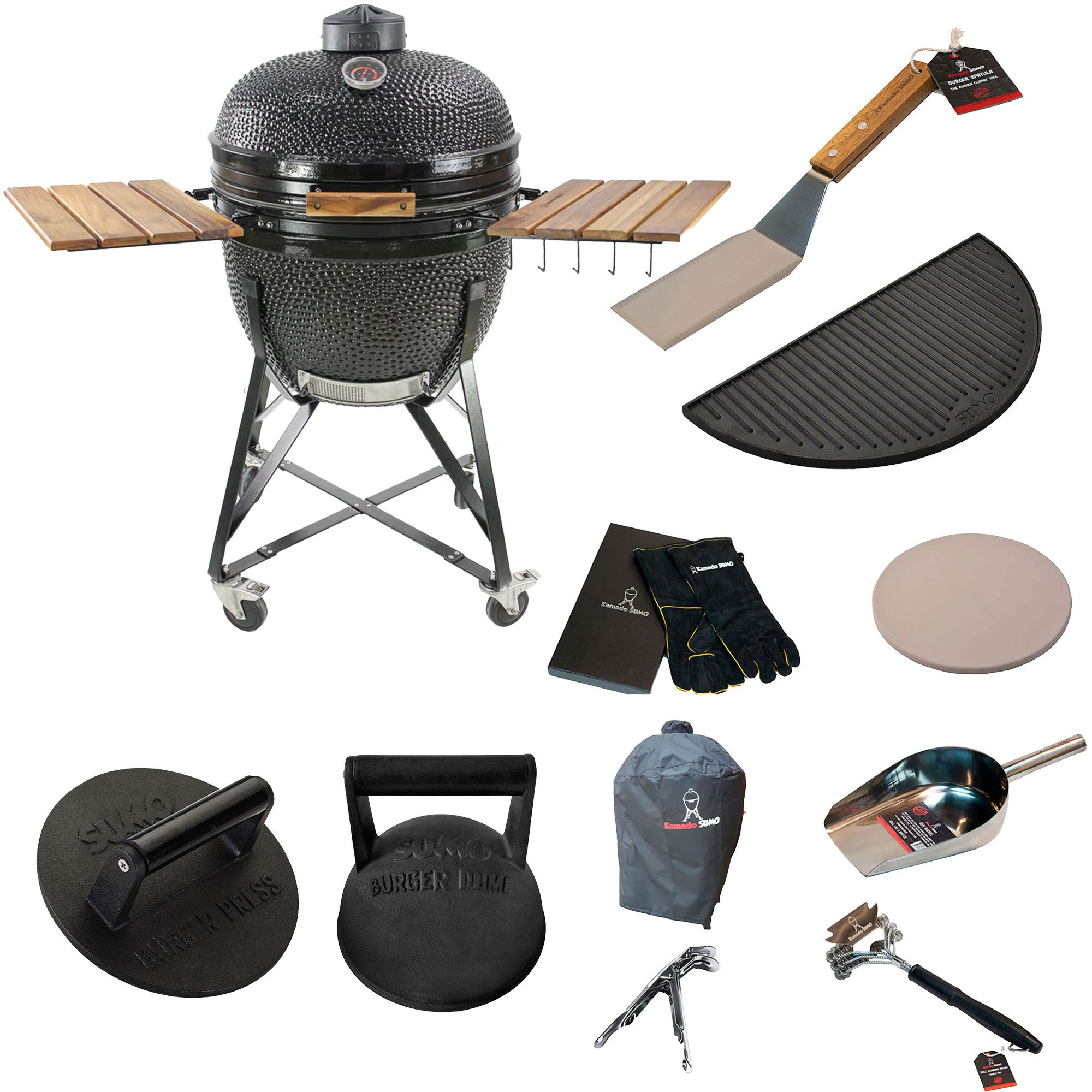 Kamado Sumo Maxi Svart m. smashpaket