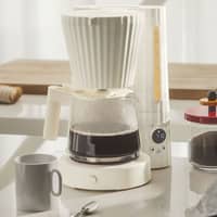 Plissé kaffebryggare, vit