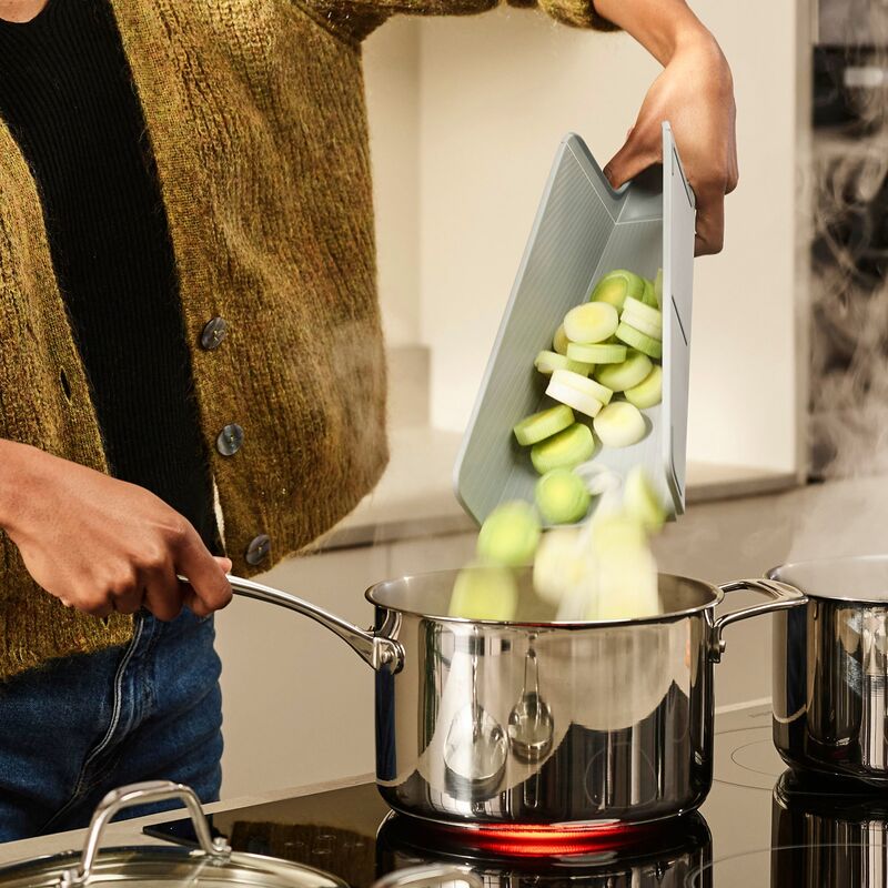 Chop2Pot™ Plus fjøl 38 x 21 cm, lyseblå