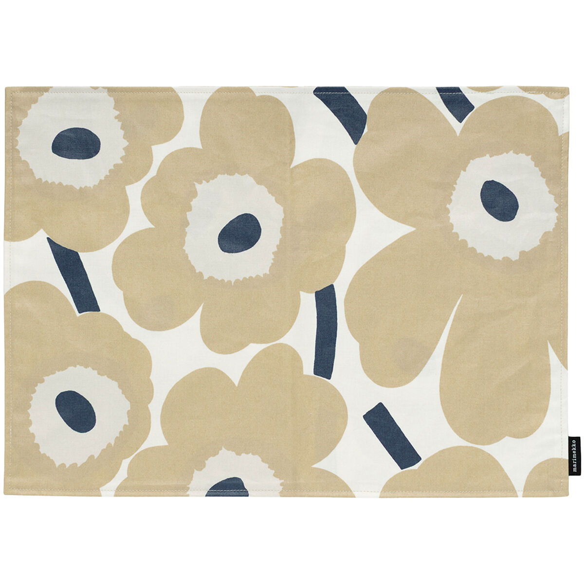 Unikko pöytätabletti 31 x 42 cm, beige, valkoinen, tummansininen