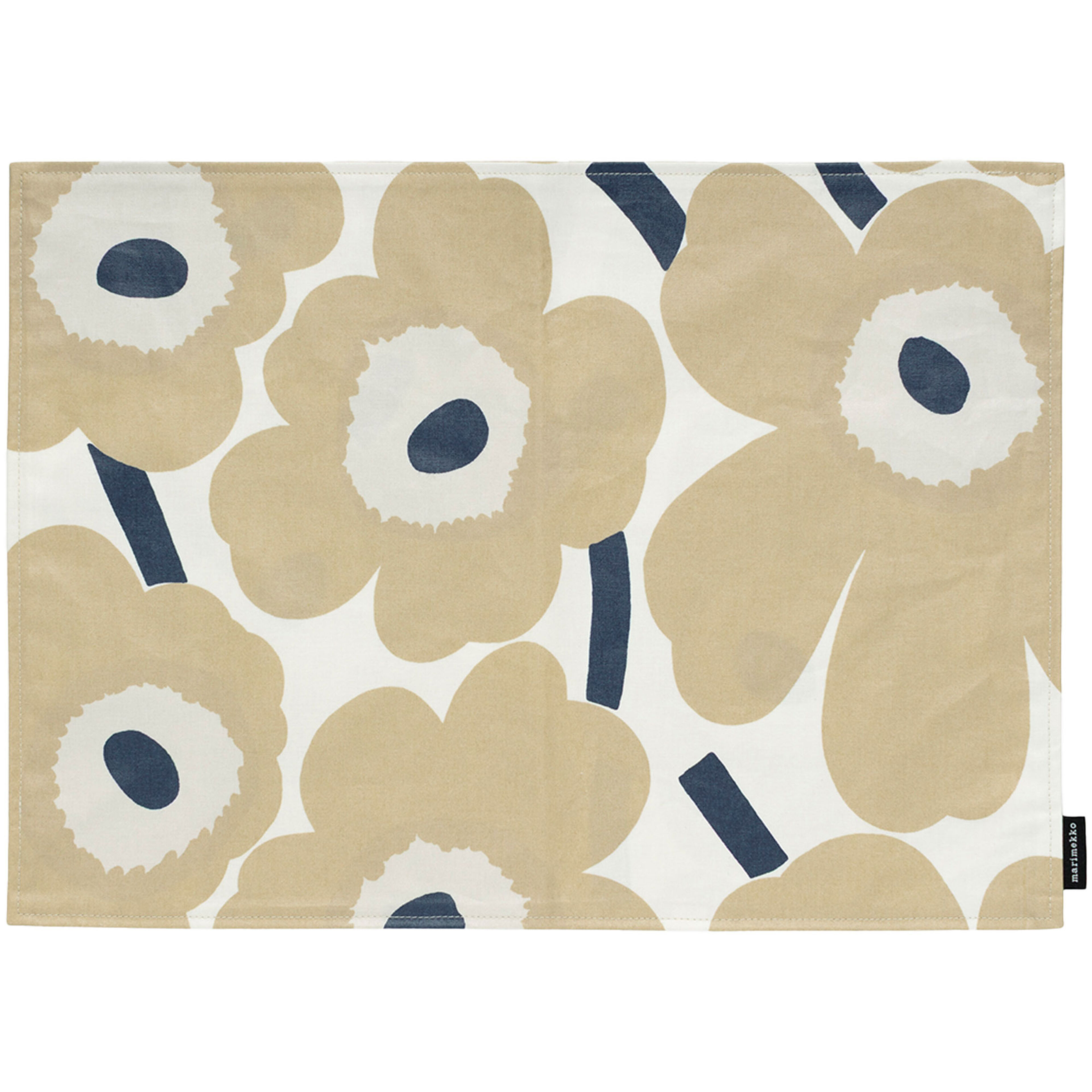Unikko pöytätabletti 31 x 42 cm, beige, valkoinen, tummansininen