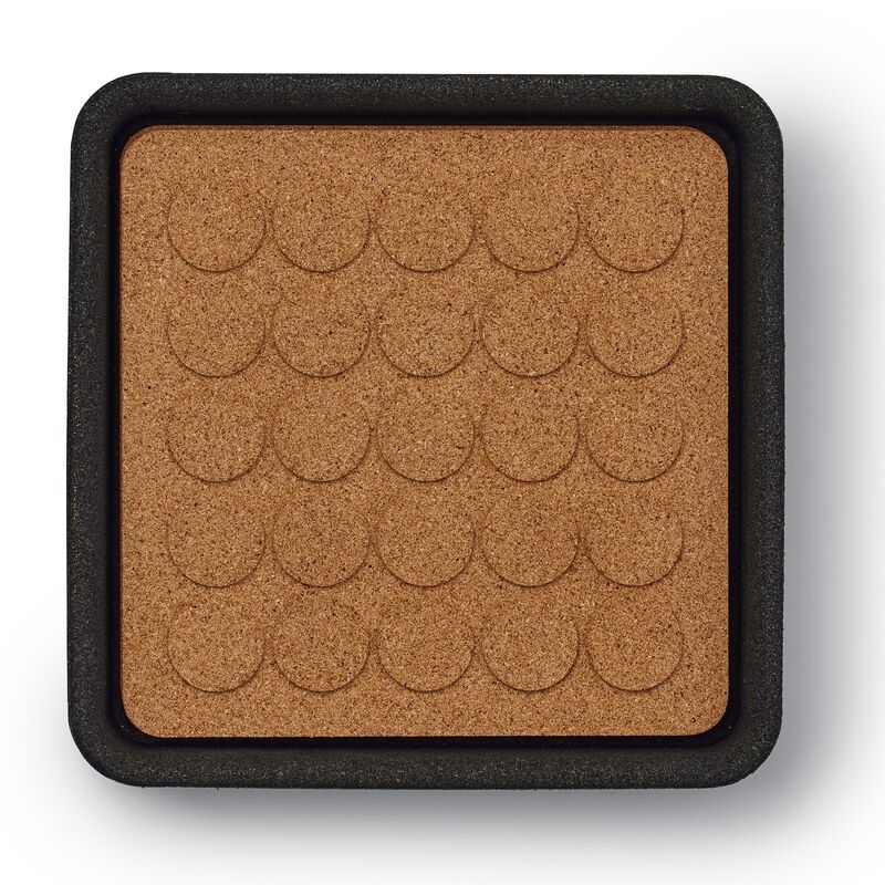 Korkskål för stumpastaken, liten, svart