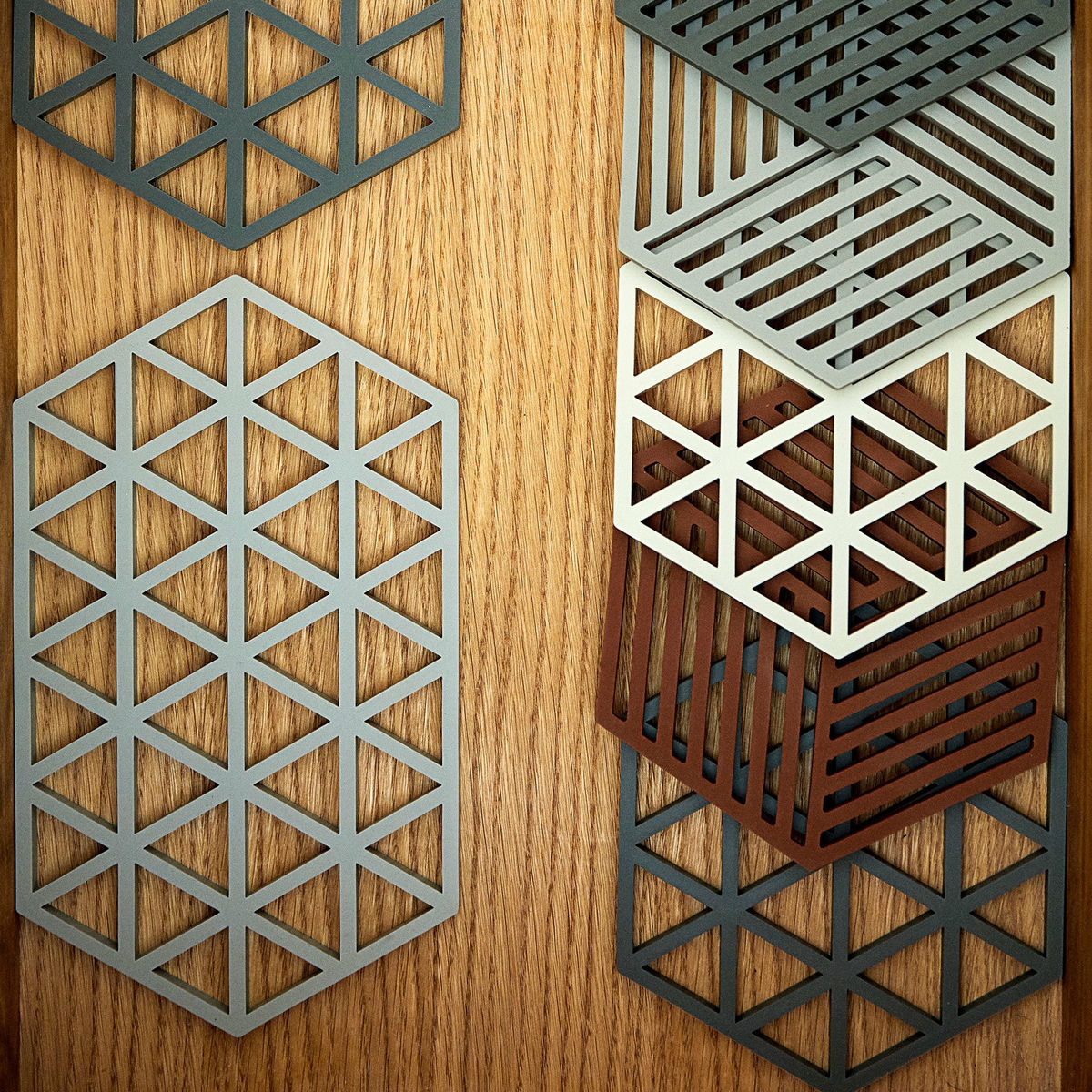 Hexagon grytunderlägg, terracotta