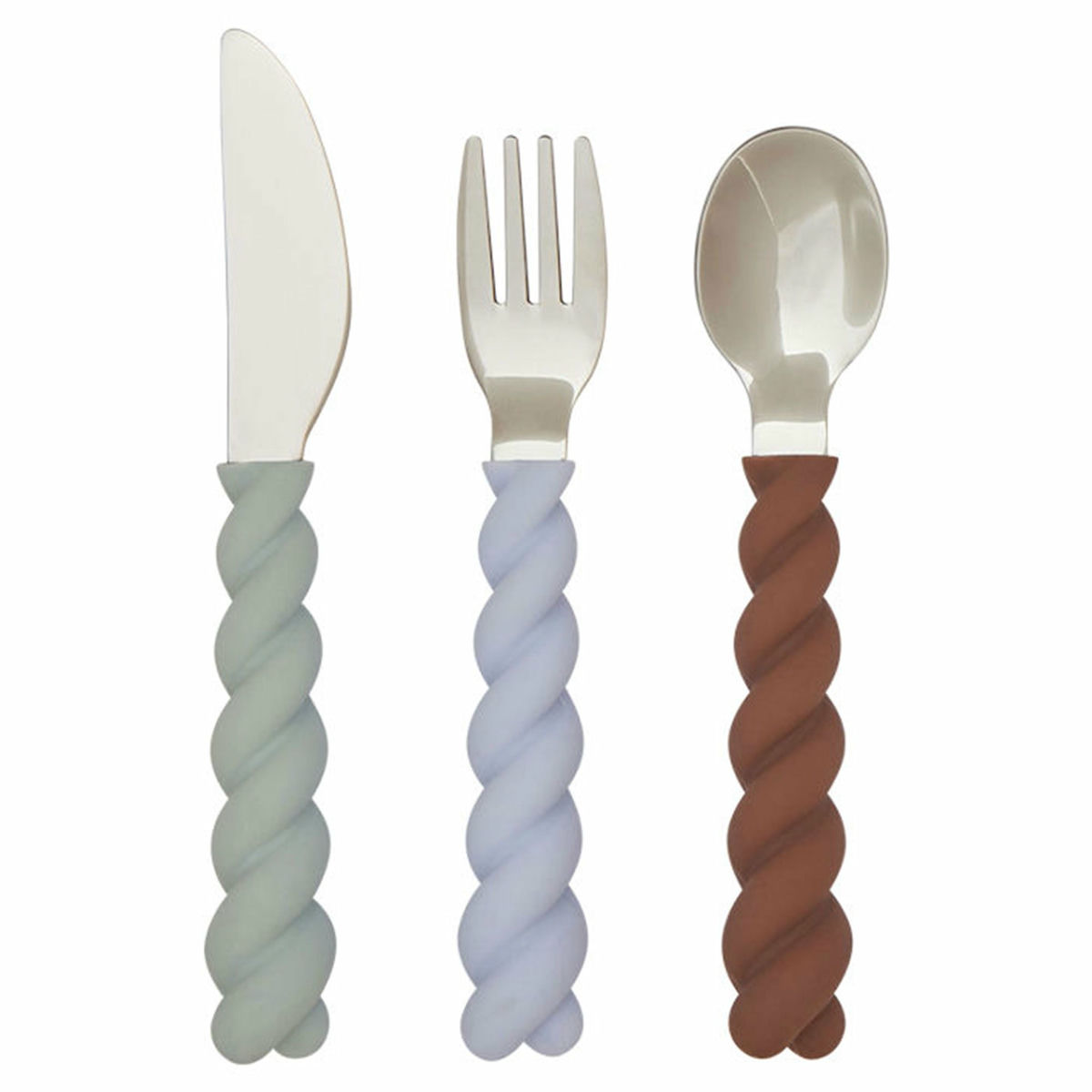 OYOY Mini Mellow lasten aterimet, mint/choco/blue