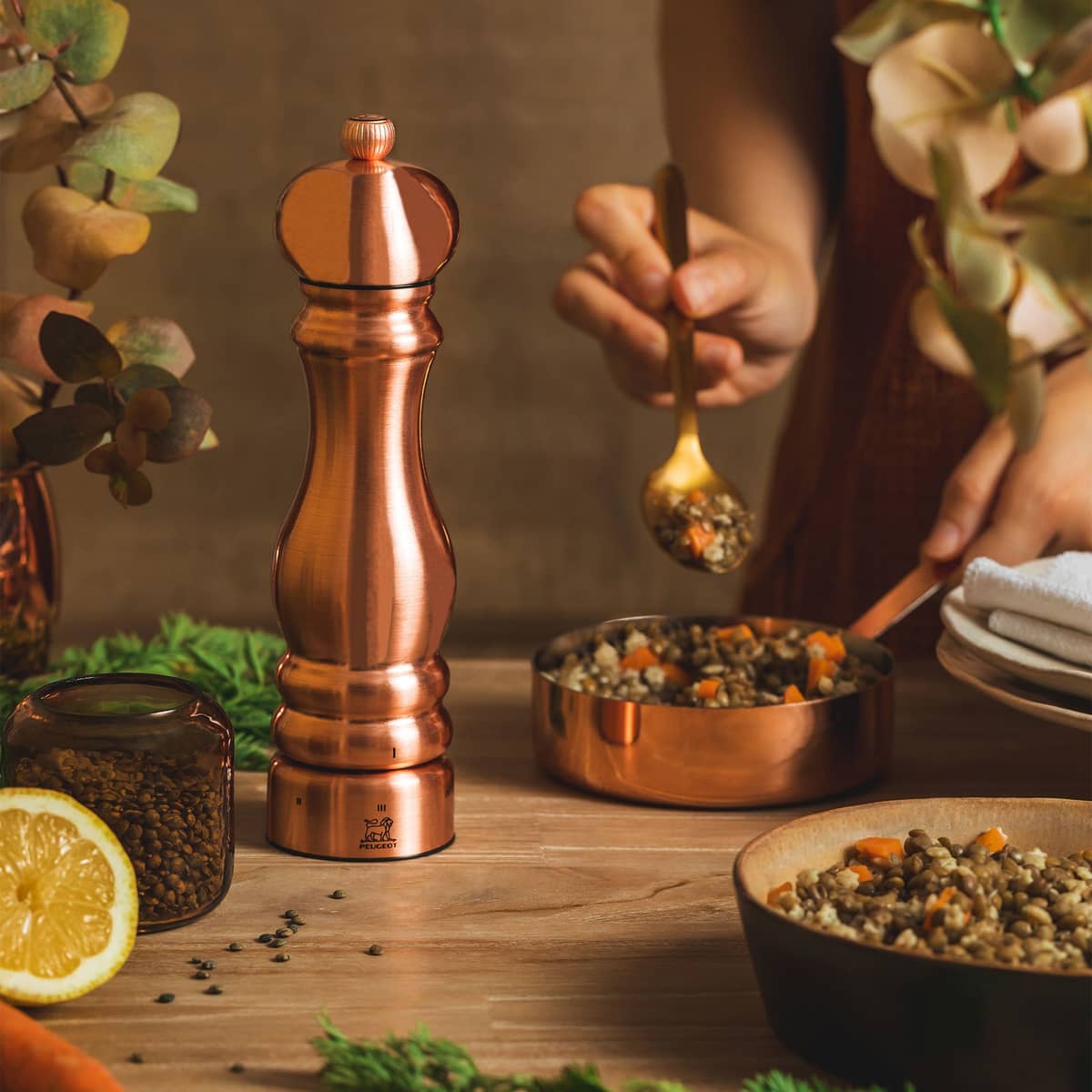 Paris Pepparkvarn Chef, Koppar Electroplating