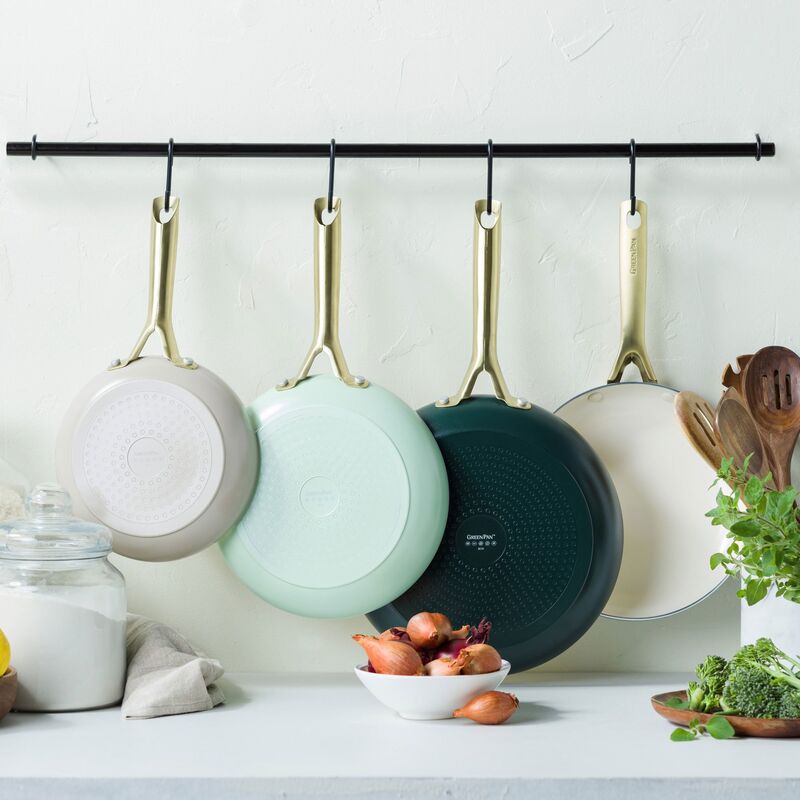 Shades stekepannesett 3 deler, taupe/pastel green/moroccan green