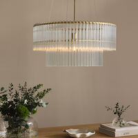 Globen Lighting Hook pendellampe 60 cm, klar/messing