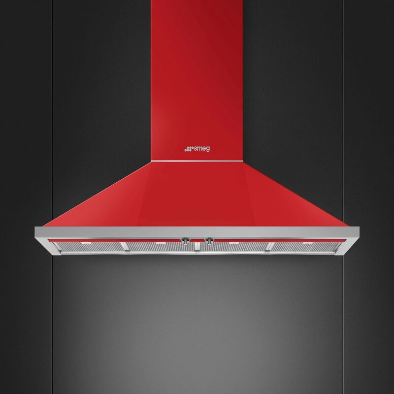 KPF12RD Portofino emhætte 120 cm, rød