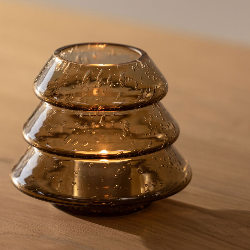 Globen Lighting Telysholder juletre, brun