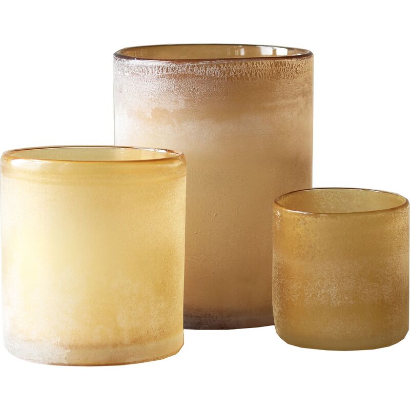 Frost-kynttilälyhty, 3 kpl, amber