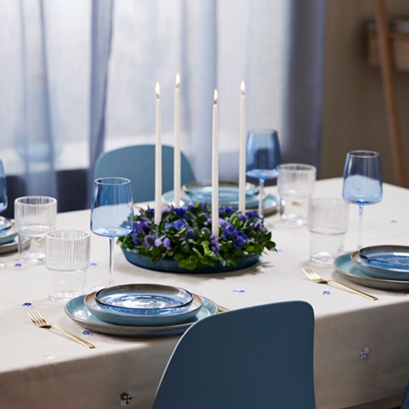 glastallrik 18 cm, blå