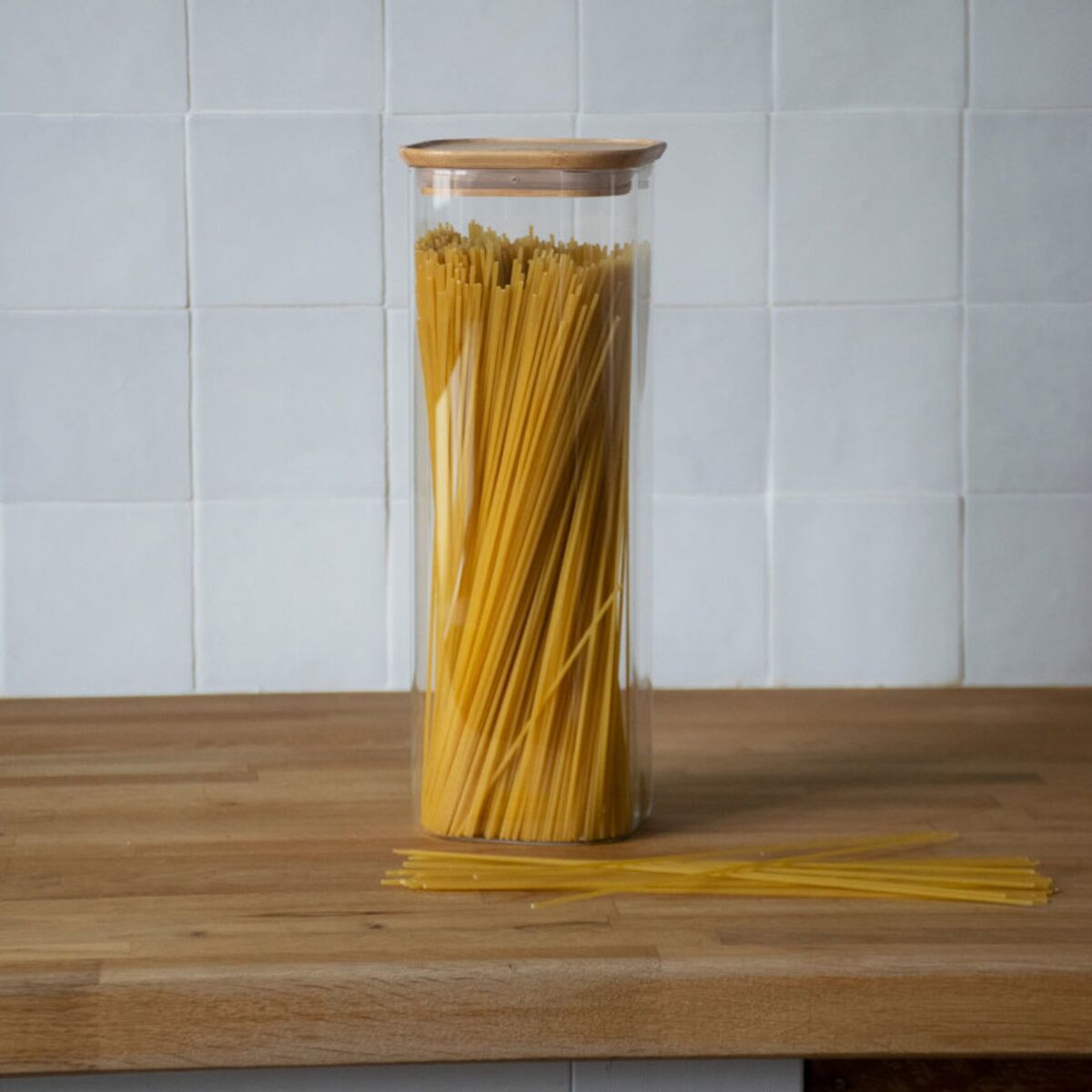 Lasipurkki bambukannella 2200 ml