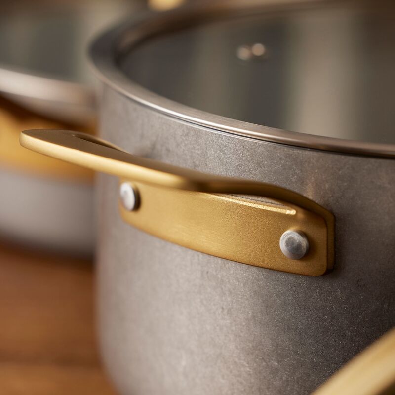 gryta med lock 5 liter 24 cm, rostfritt stål