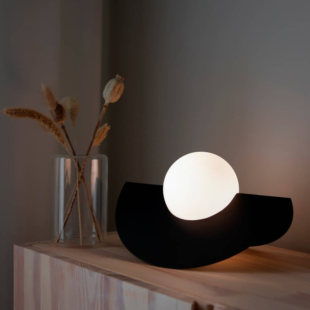 Bordlampe Roccia, svart