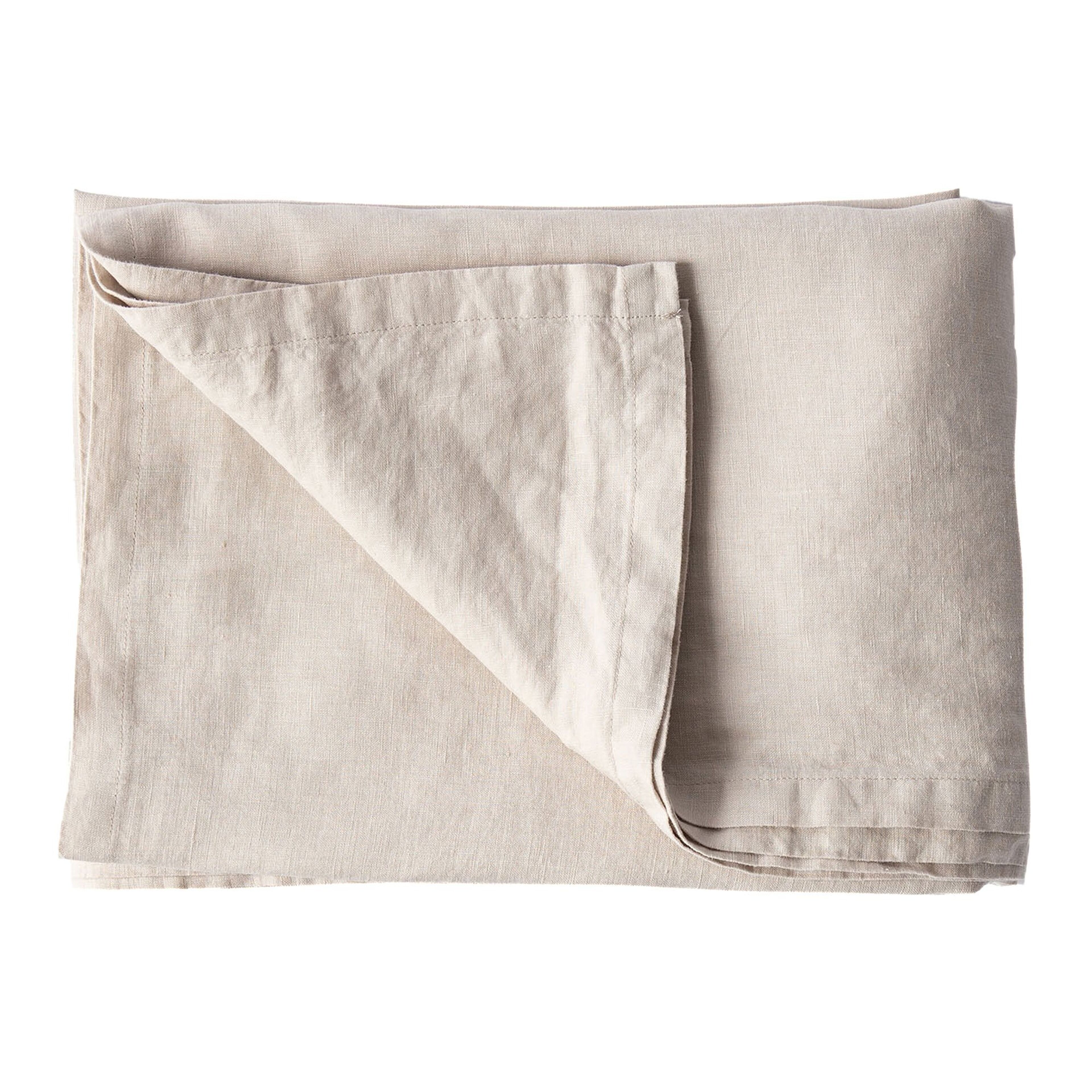 Bordsduk i linne 145x330 cm, warm grey