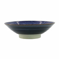 Seigaiha Blue skål 24,5 cm