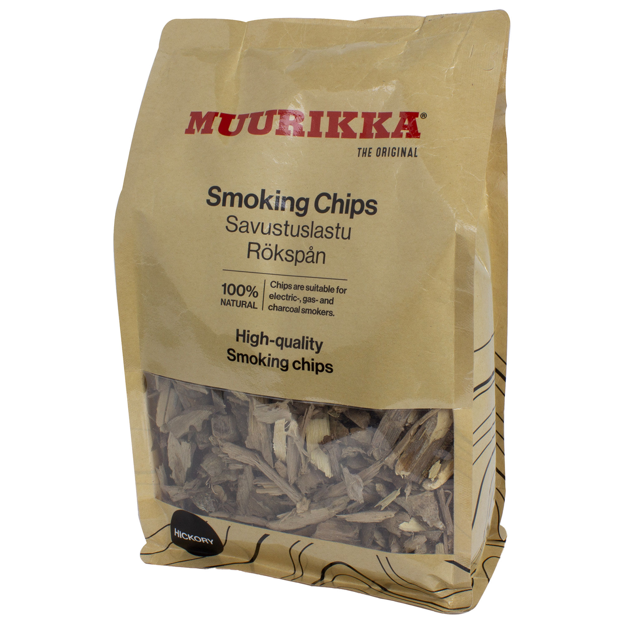 Muurikka hickoryrøkespon 500 g