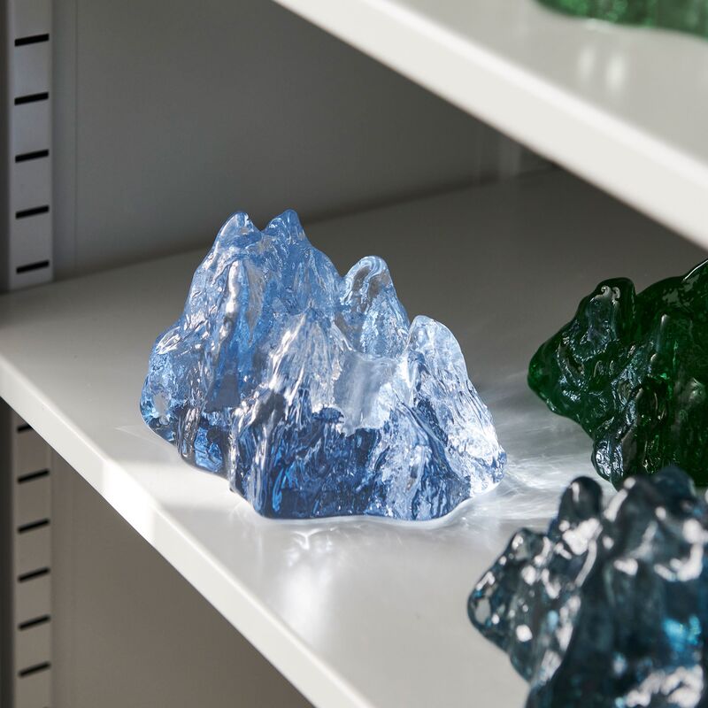 The Rock telysholder 9,1 cm, isblå