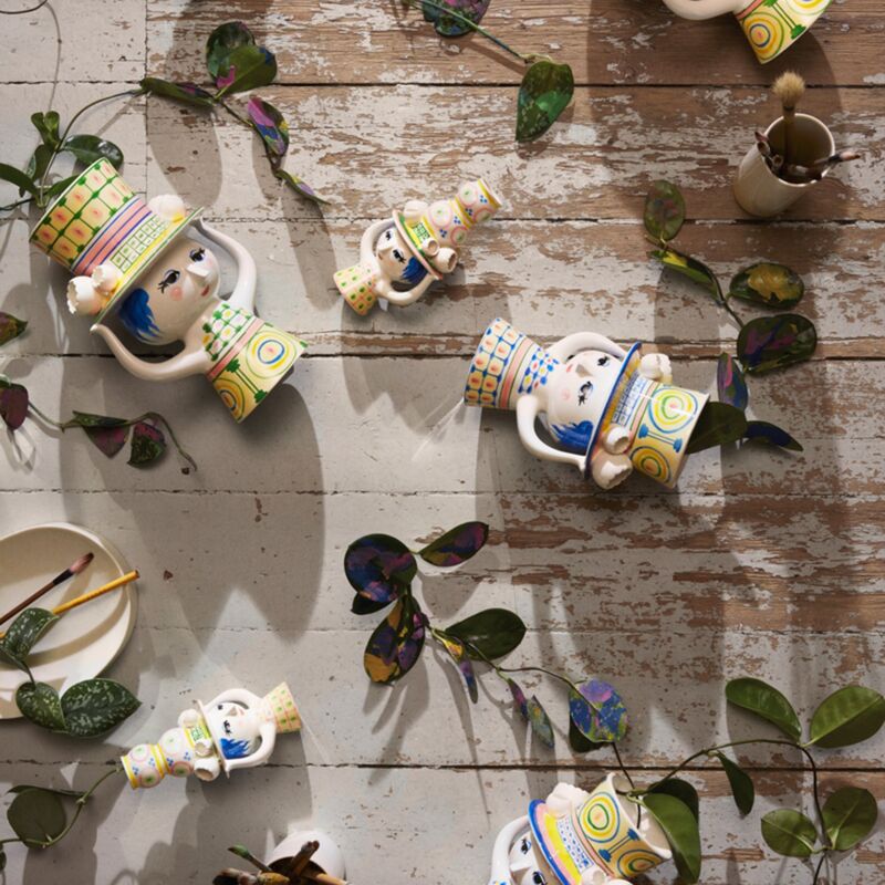 Lady with hat vase 24,5 cm, grønn