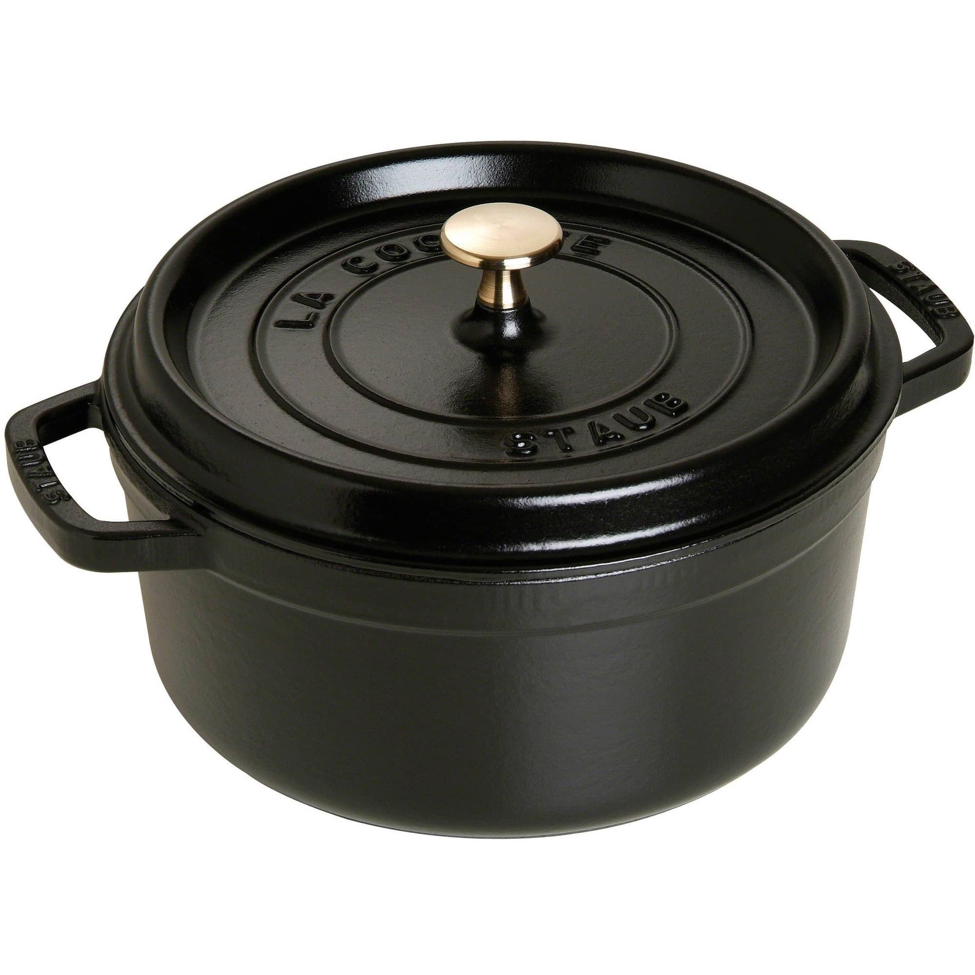 Rund Gryte 24 cm 3,8 liter Svart