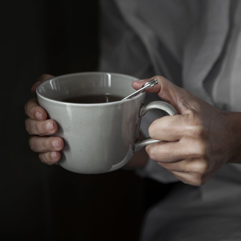 Tekopp i porslin 50 cl, sand