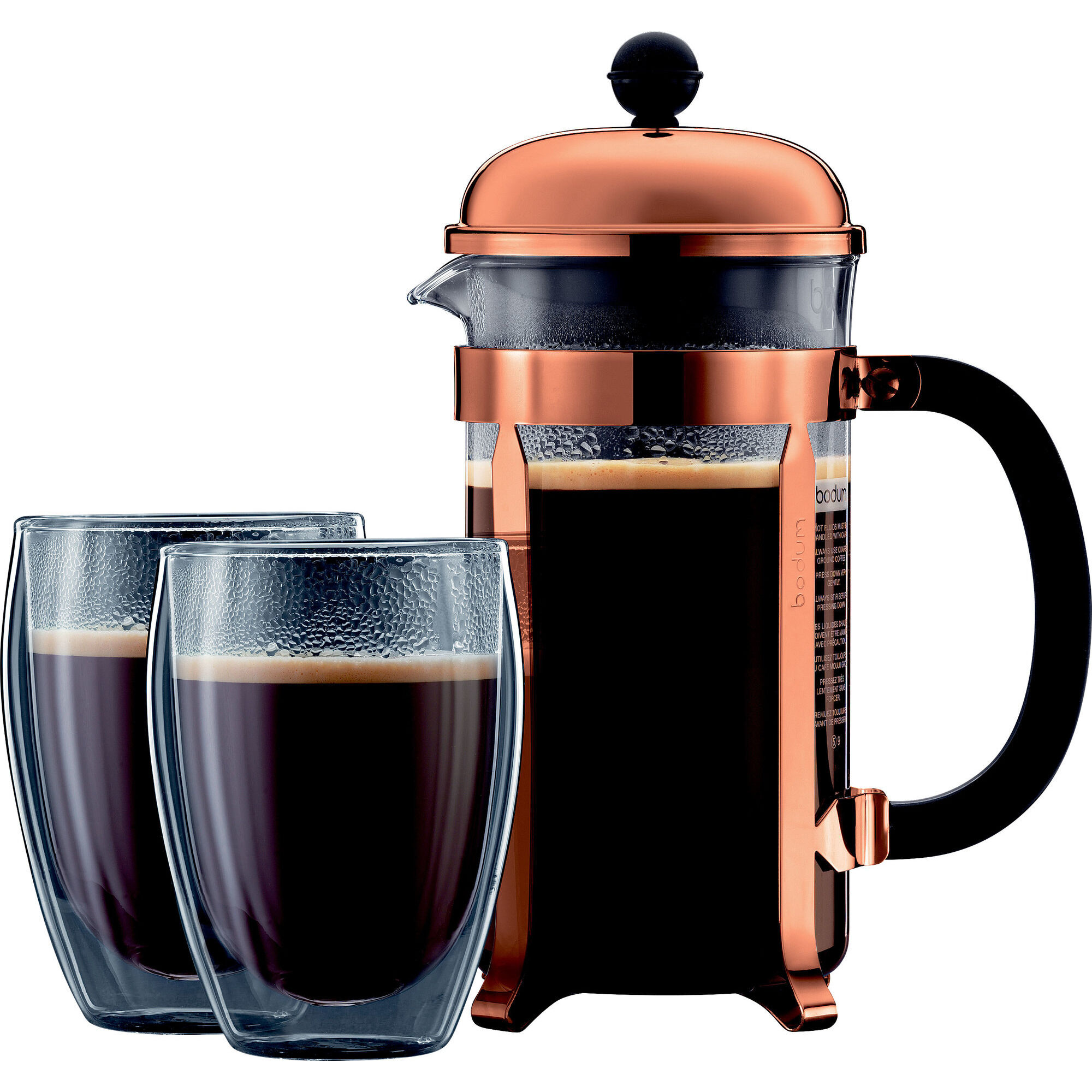 Alternativ bild 1 för Bodum Chambord kaffepress 8 Koppar 1 l Kopparfärgad