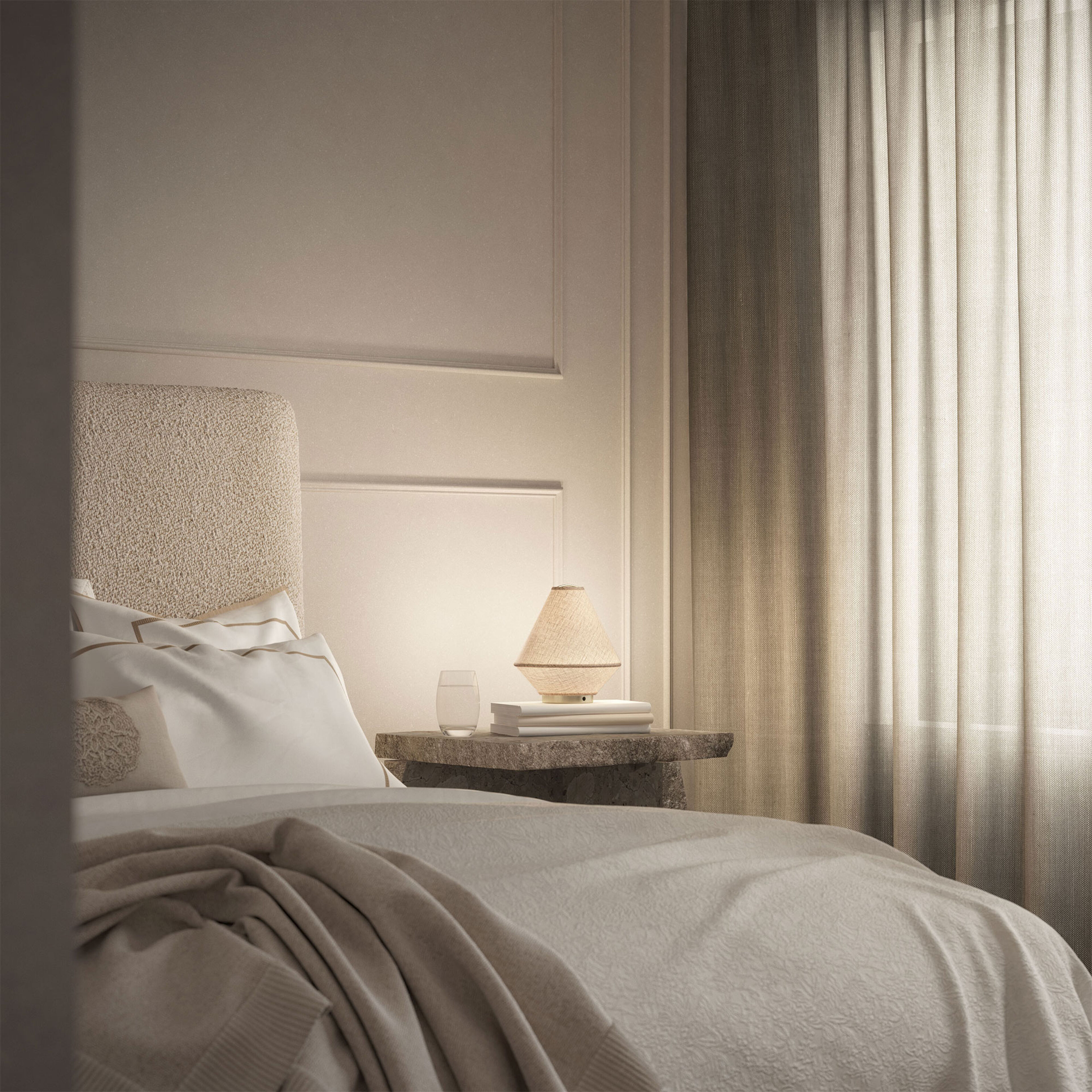 Edgeform Tafta portabel bordlampe, natural