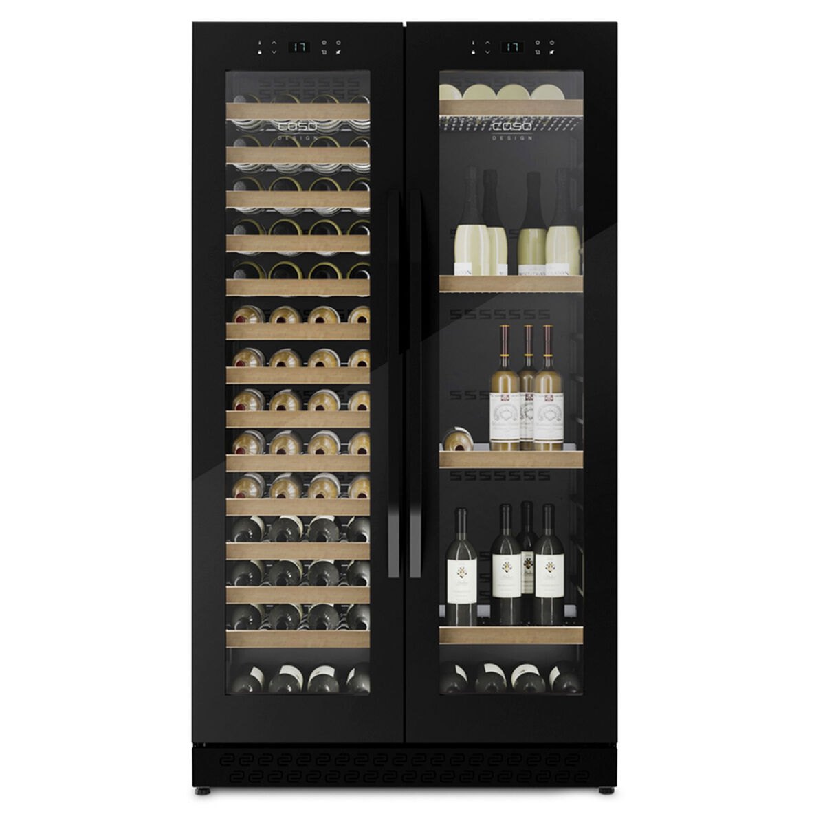 674 WineChef Duo viinikaappi 122 pulloa, musta