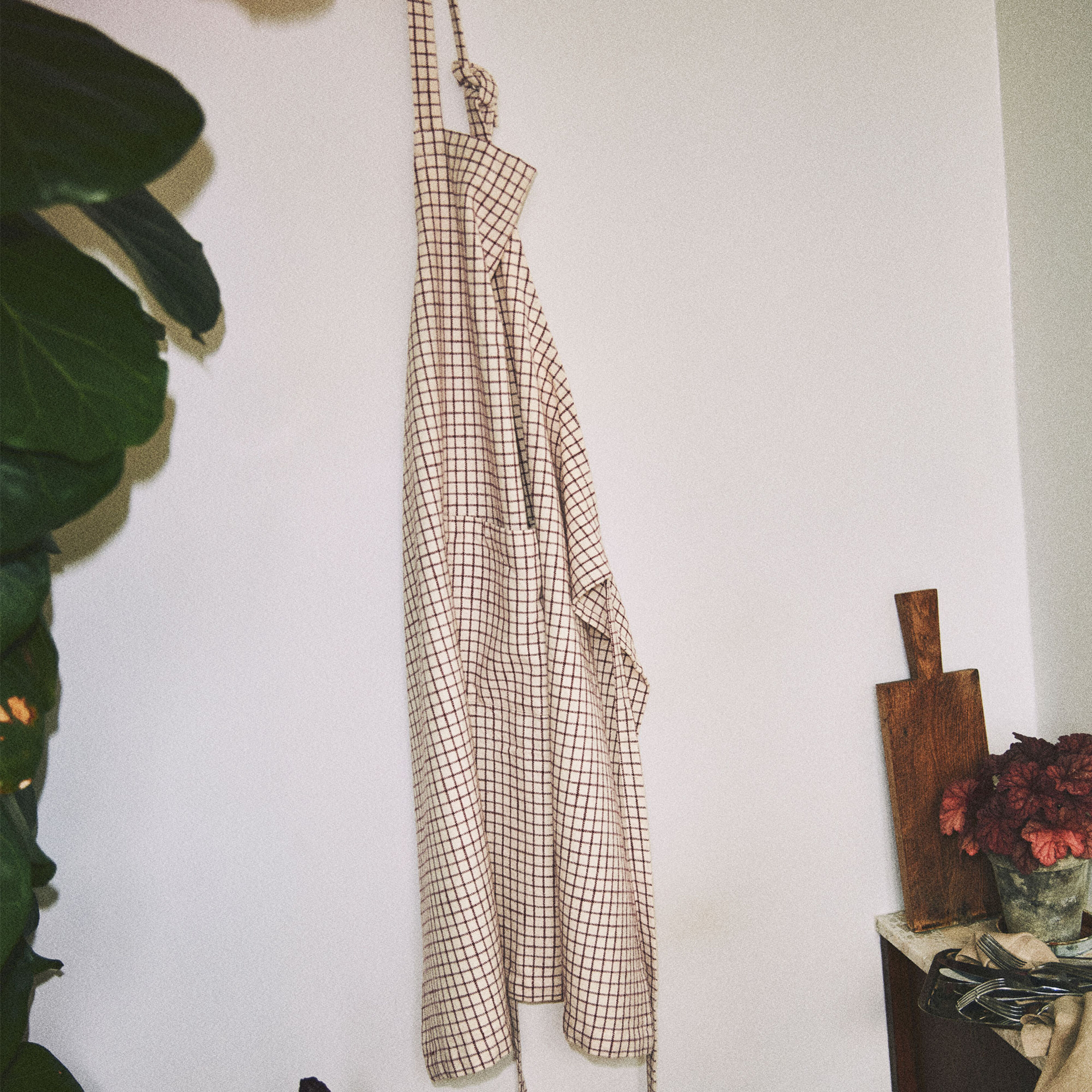 Textiles Garn Förkläde, terracotta