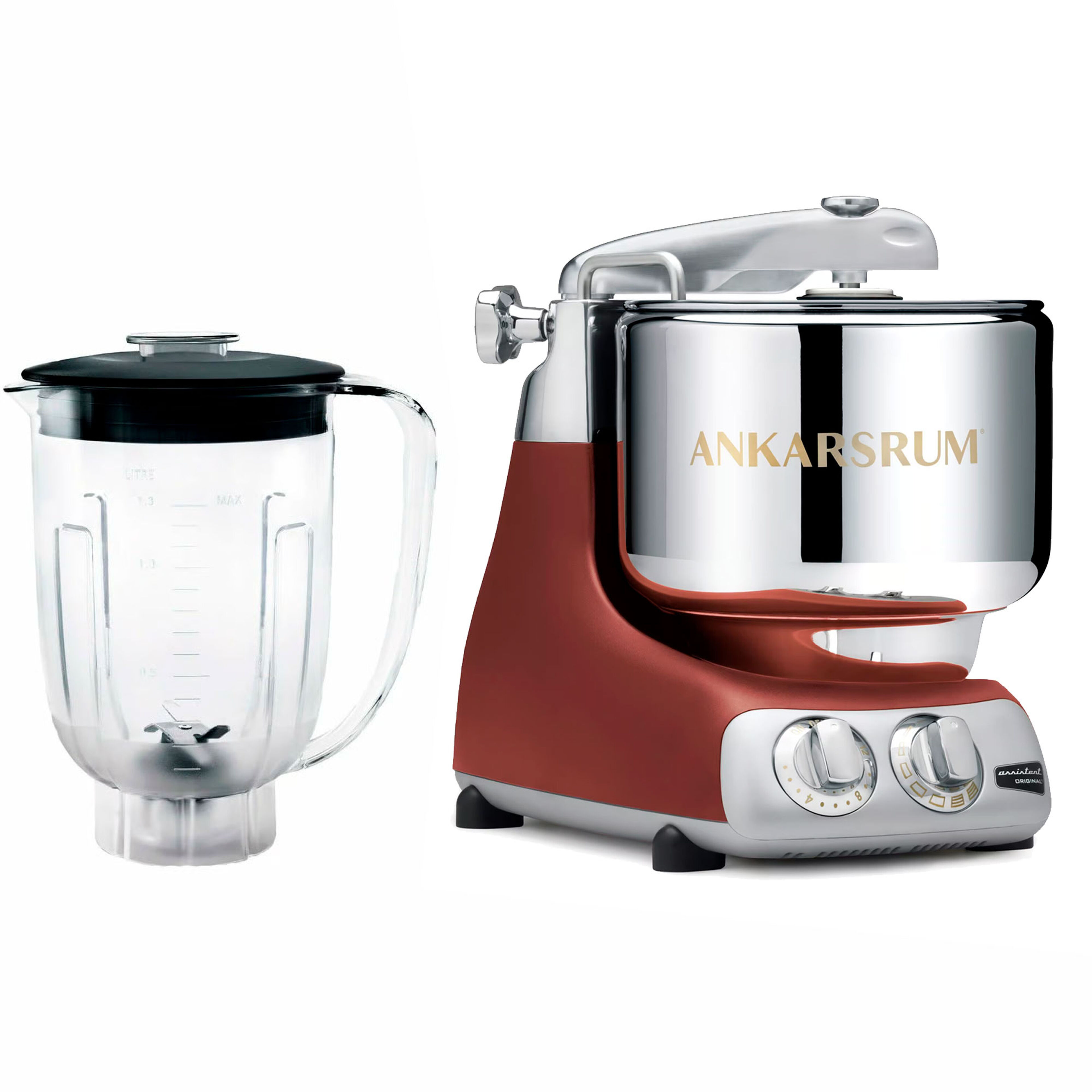 Ankarsrum Assistent Original AKM6230 Rustic Maroon + Blender