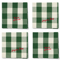 Elsa jouluiset lautasliinat 4 kpl 40×40 cm, vihreä/beige