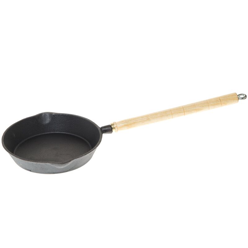 Valurautapannu puukahvalla