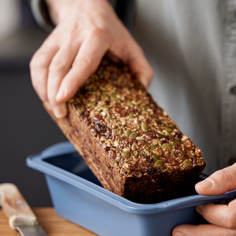 Pecan brødform, 26x11x8 cm, indigo