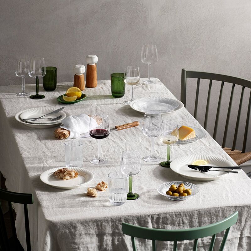 Hammershøi rödvinsglas, Ø 9,5 cm, 2 st, grön