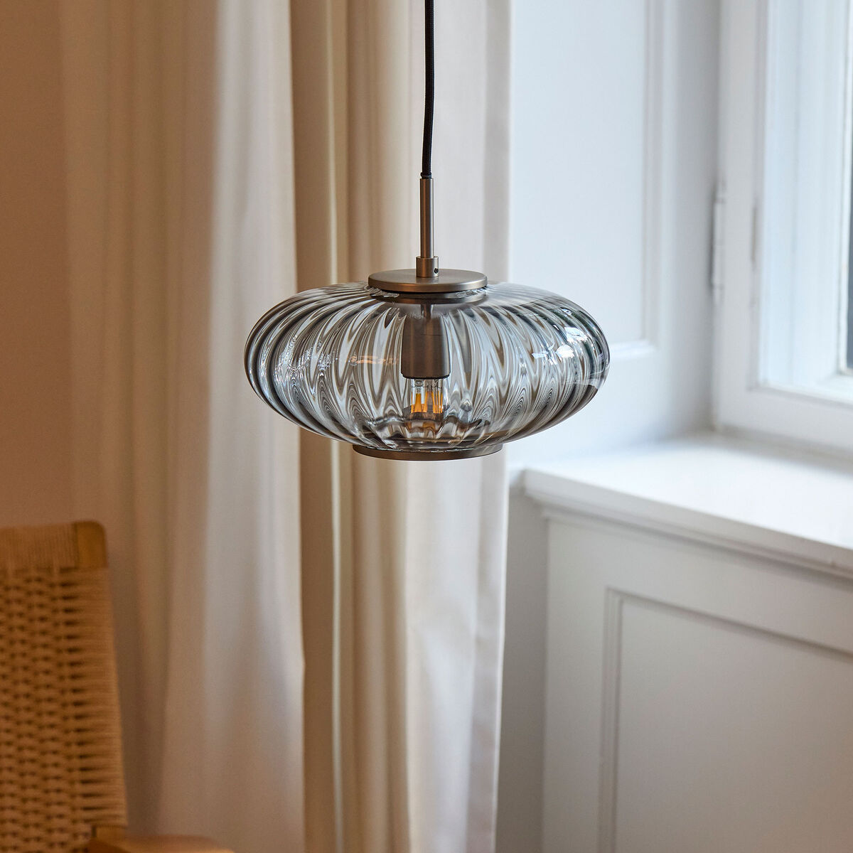 Urc taklampe 26 cm, smoke