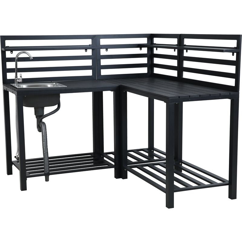 Utekjøkken modul, 3 deler med vask