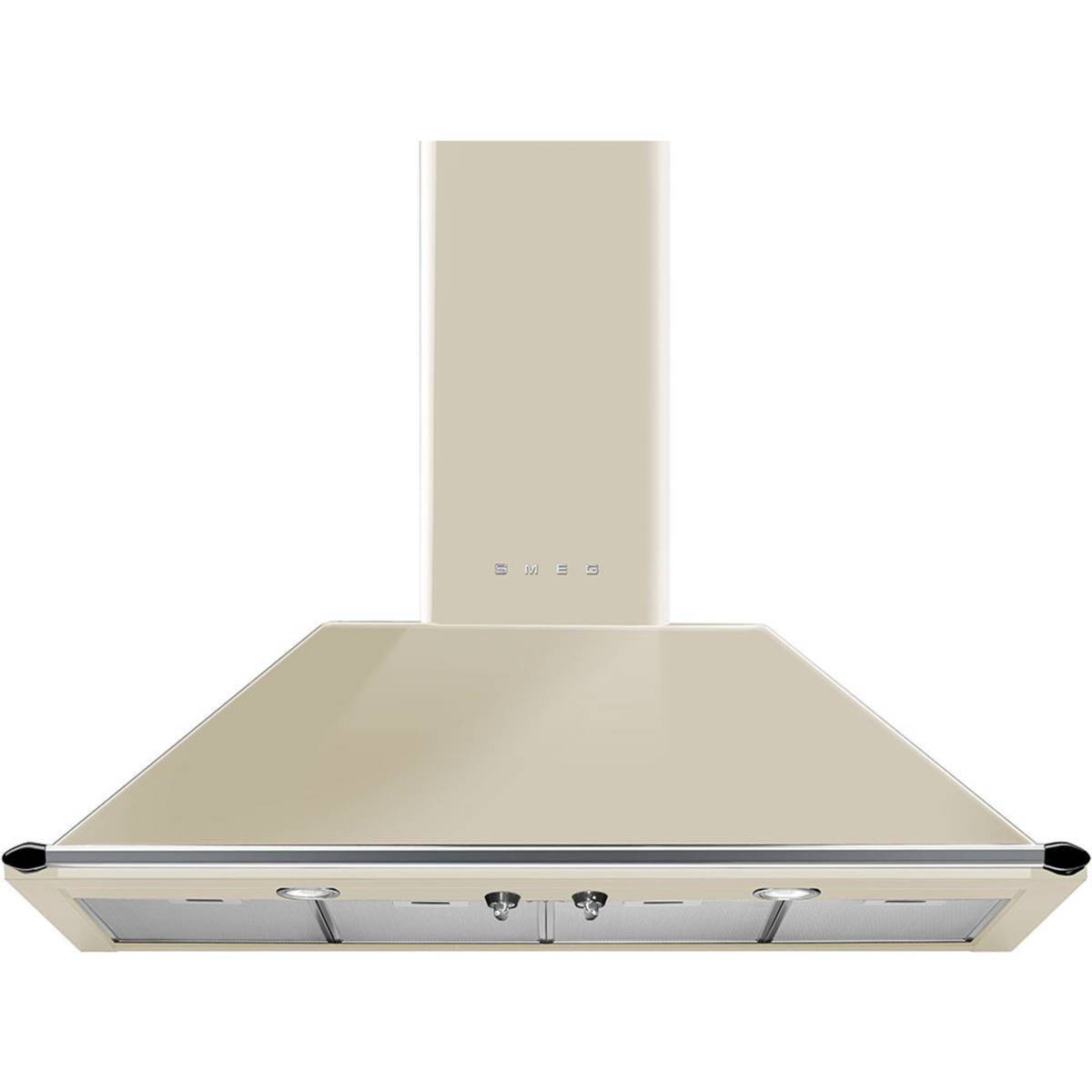 KT110PE 110 cm vægmonteret emhætte, Creme