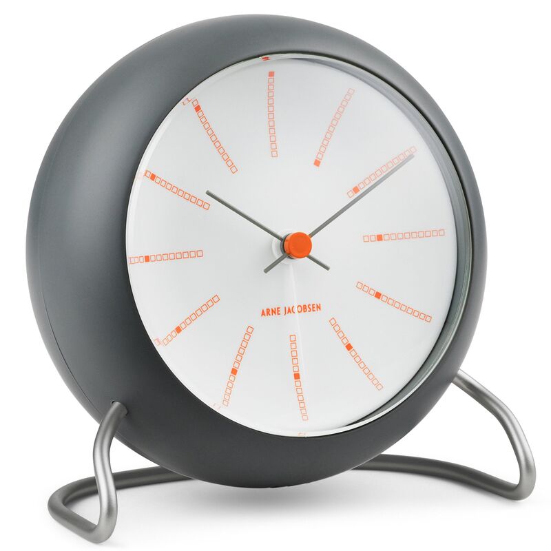 Bankers pöytäkello, tummanharmaa