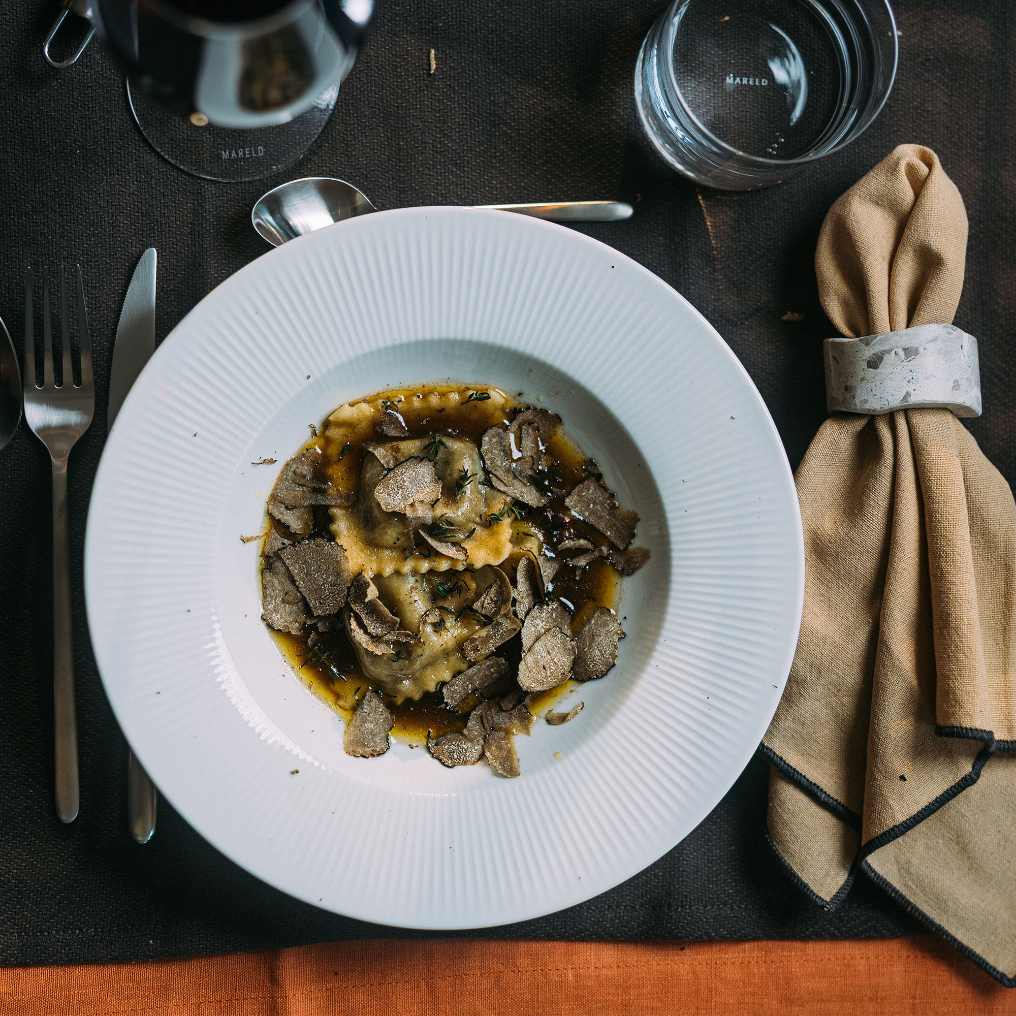 Vita serviettring 4-pakning, seashell