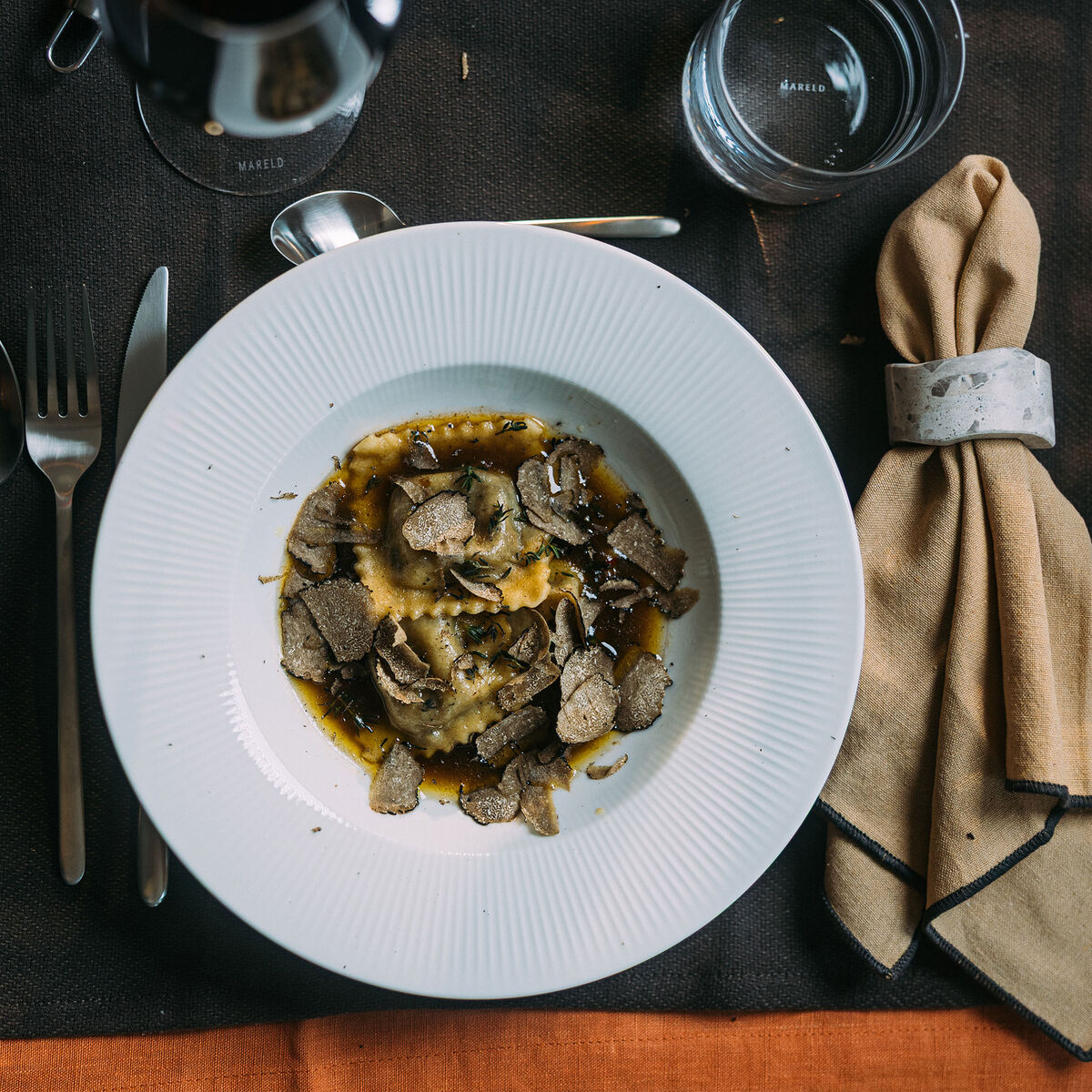 Vita serviettring 4-pakning, seashell