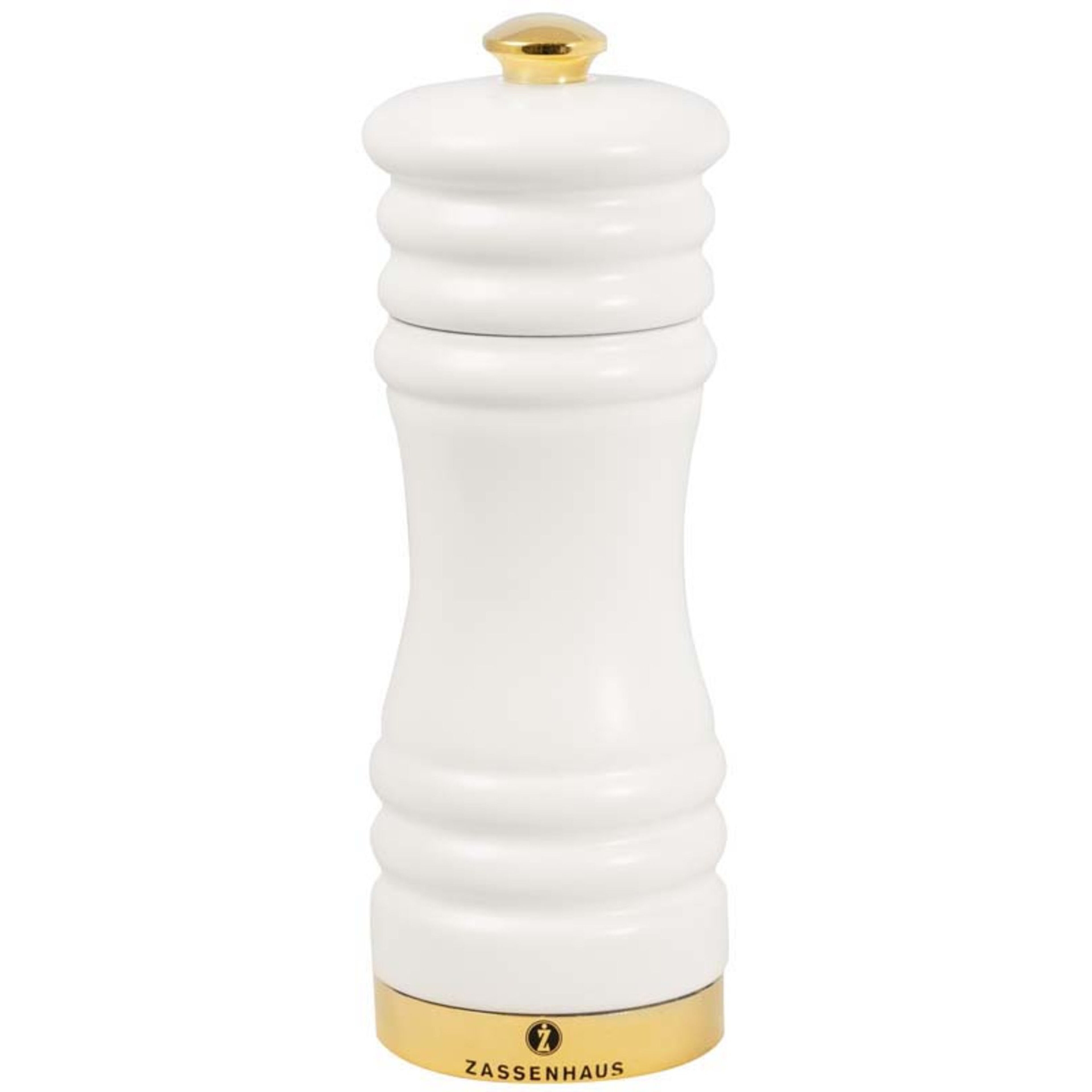 Munchen kvarn Mattvit/Guld 15 cm