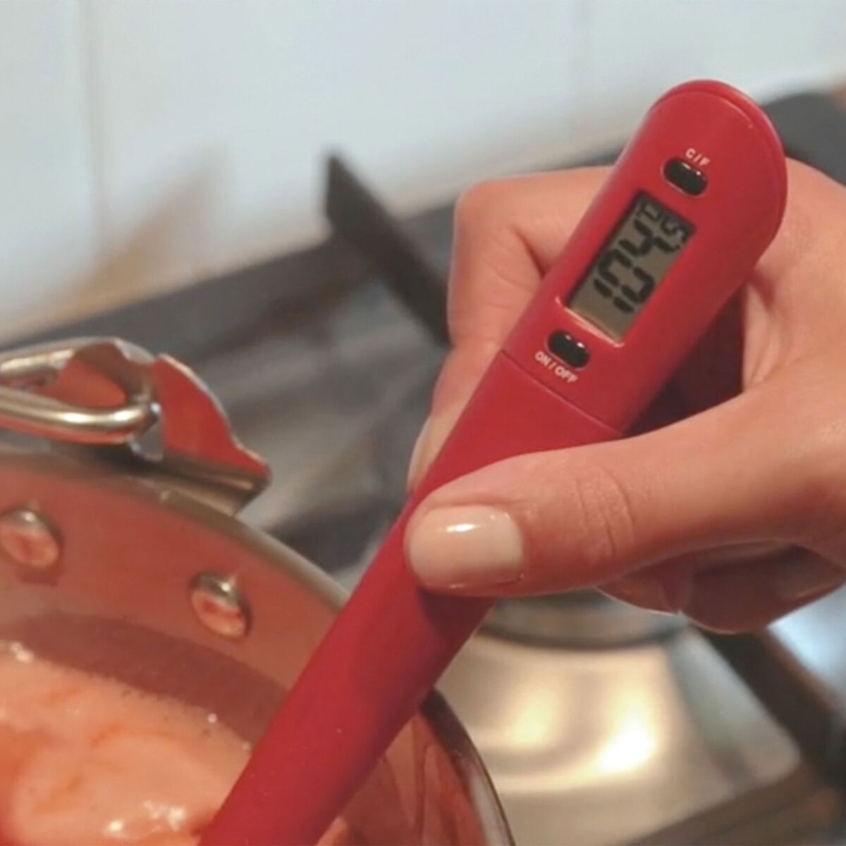 Slev med termometer