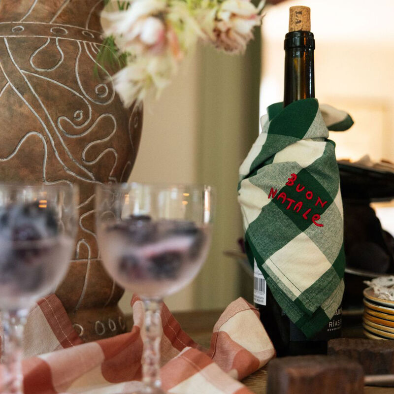 Elsa Christmas servietter 4-pakning 40 × 40 cm, grønn/beige