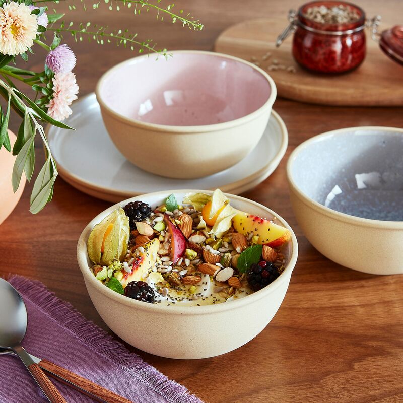 Minerals skål Ø15 cm, moonstone, 4 stk.