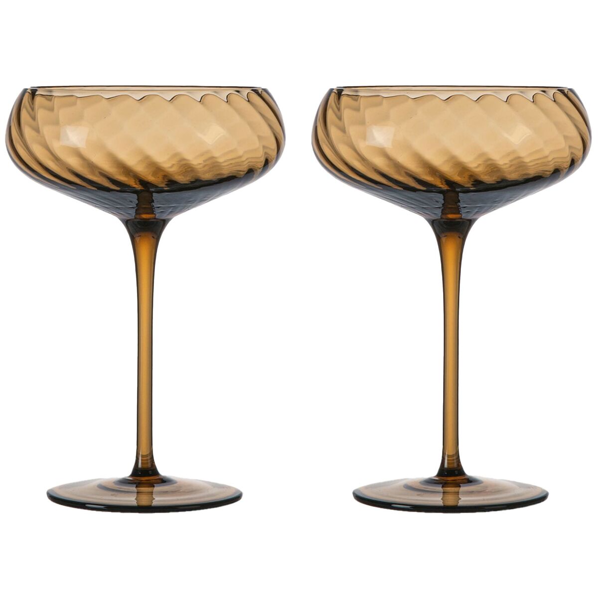 Opacity champagneglas 30 cl, brun, 2-pack