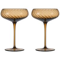 Opacity champagneglas 30 cl, brun, 2-pack