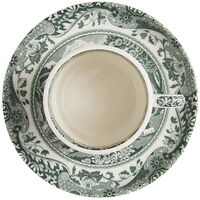 Heritage Green Italian -espressokuppi + aluslautanen 9 cl, vihreä/valkoinen