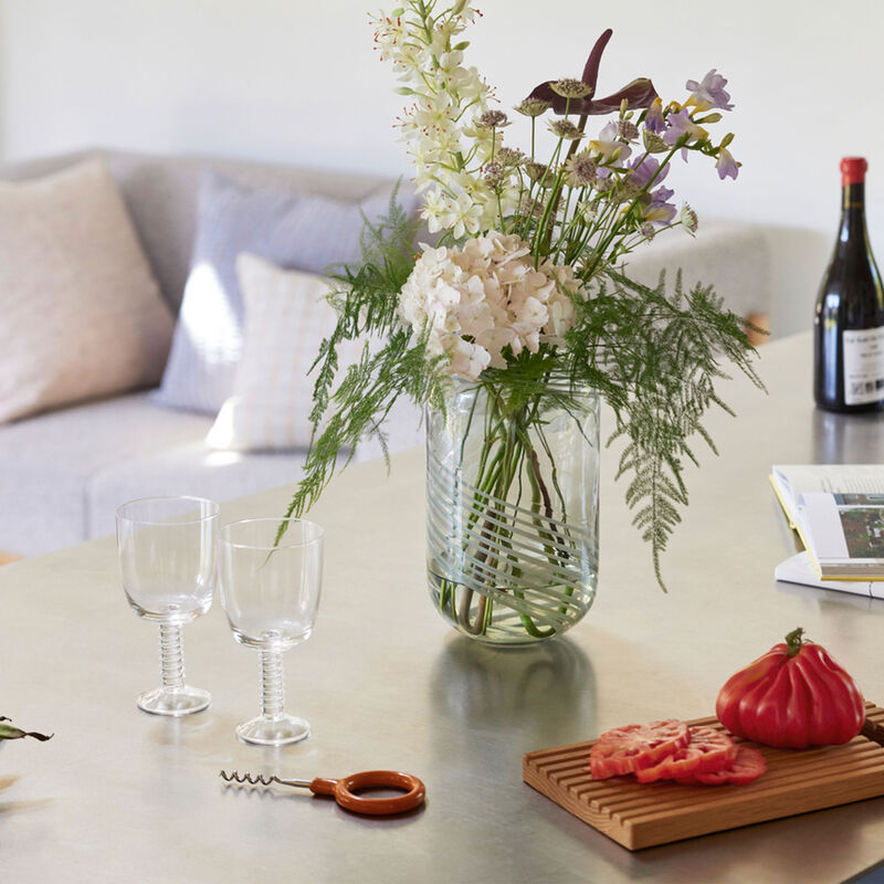 Hübsch Clink rödvinsglas, klar