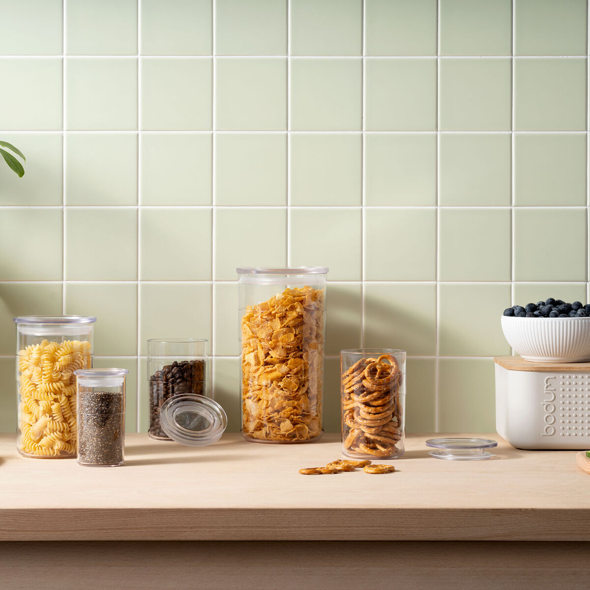 Presso säilytyspurkki 12 osaa, läpinäkyvä