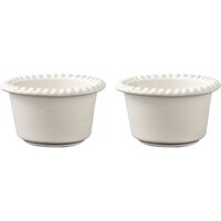 Daria 12 cm serveringsskål 2 stk, cotton white